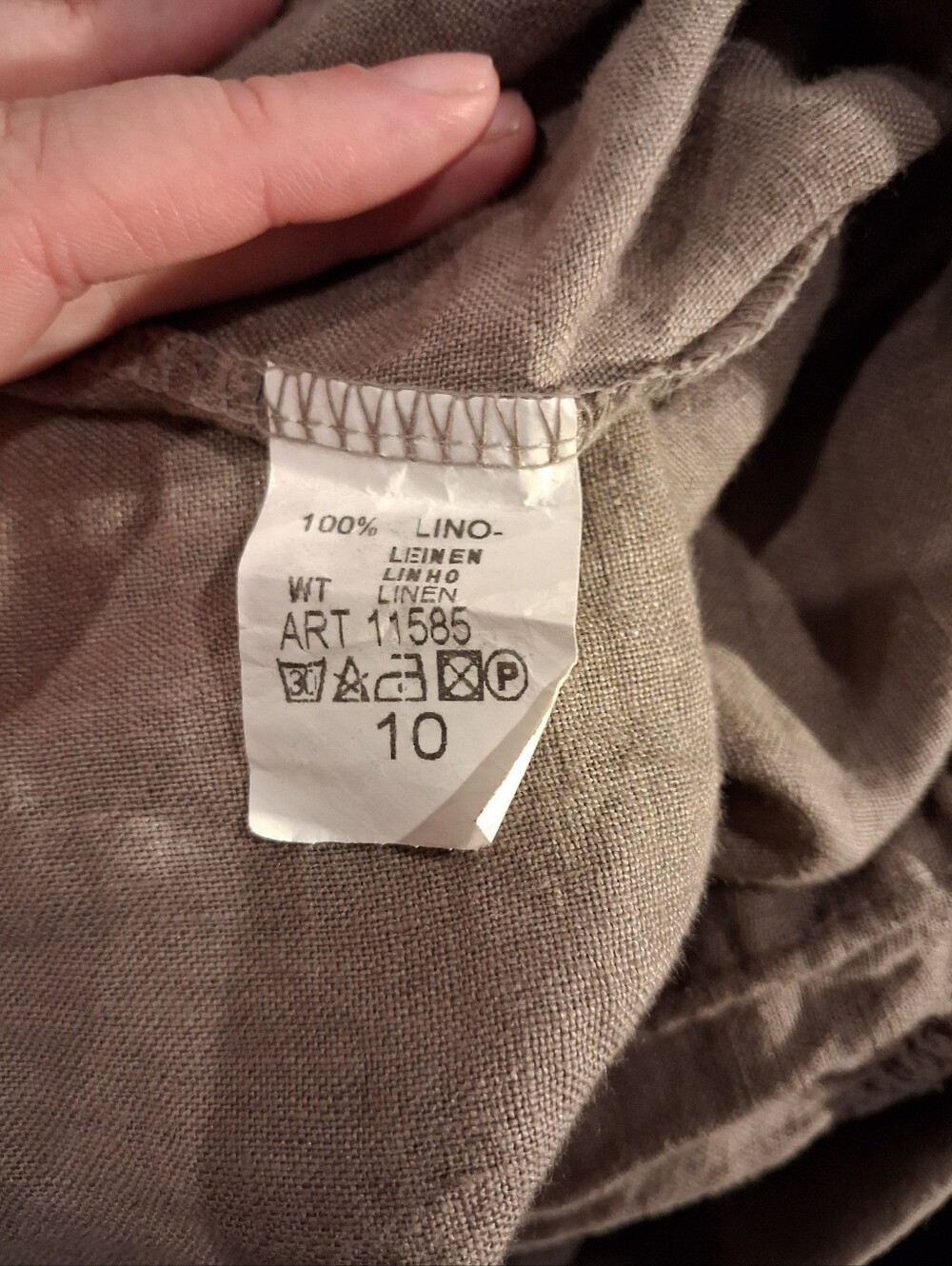 Bottega Moda Size 10 Boho Comfort Linen Pull On Pants - Picture 5 of 5